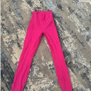 Sonic Pink Lululemon leggings, size 0